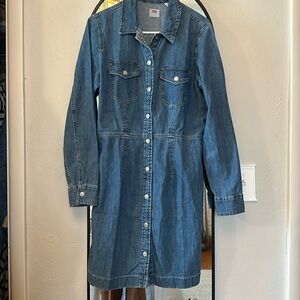 Levi’s Ellie Button Down denim long sleeve dress NWT